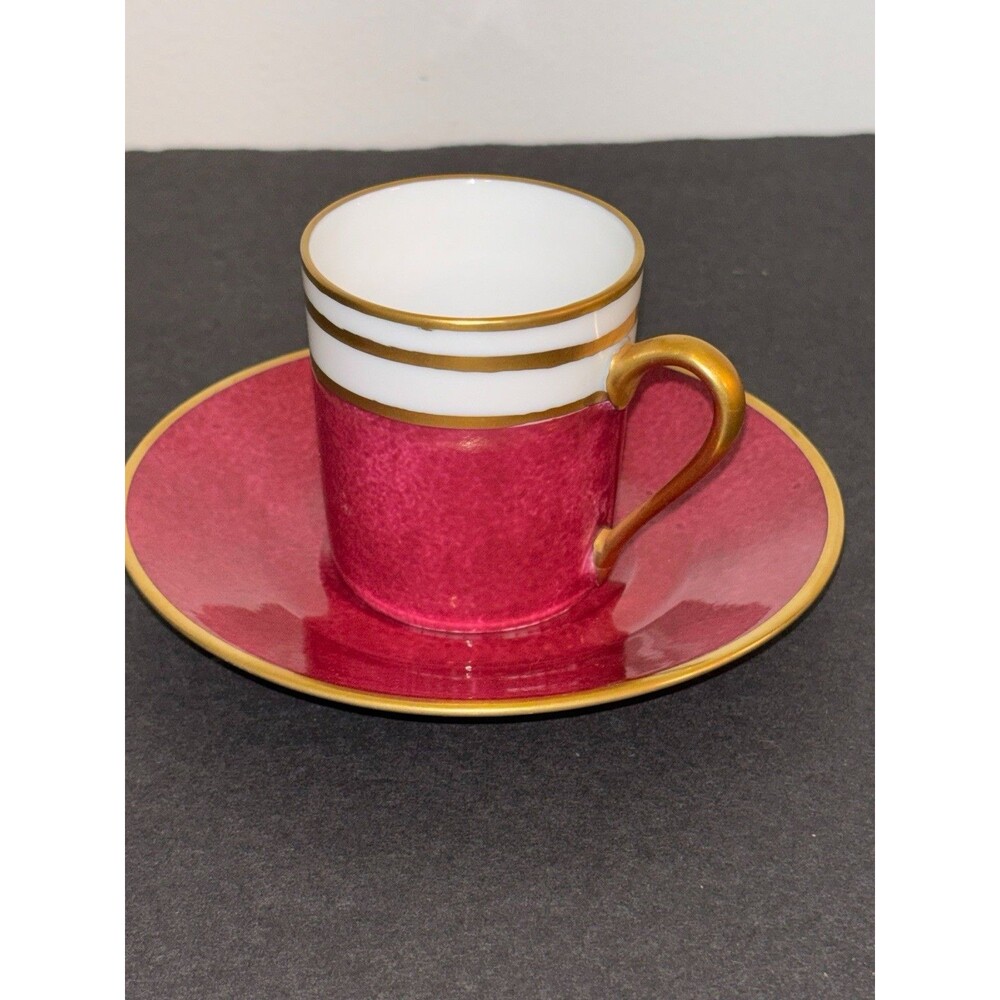 Rare Marie Daâge Limoges Demitasse Cup & Saucer for Hotel de Crillon Paris